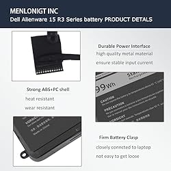 99WH 9NJM1 Laptop Battery for dell Alienware 15 R3