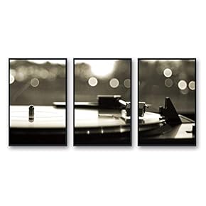 Framed Canvas Wall Art for Living Room, Bedroom Microphone Canvas Prints for Modern Home Decoration Ready to Hang - 16"x24"x3 Panels