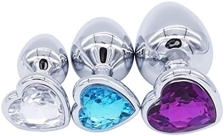 Bdyhq Tshirt Fox Tail B*UTT Toy Plug Six 3PCS Amàl Beads Crystal Jewelry Heart B*ut^t Plug S^timul-ator Sexxs Toys Stainless Steel Amàl P*Lug,WBP,B*UTT Six Plug Silicone Jewel