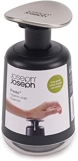 Joseph Joseph Presto Hygienic Bathroom Soap Dispenser Grey Stainless