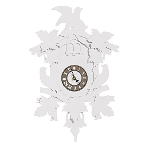 FunDeco Large Cuckoo Clock - White,