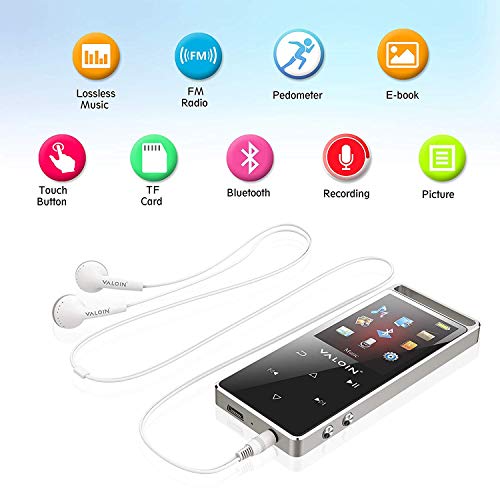 MP3 Music Player with Bluetooth 4.0,Multifuncion Digital Audo Player with Pedometer