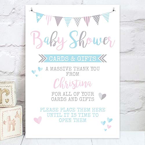 Personalised Baby Shower Cards And Gift Table Sign Bs3 Amazon Co Uk Handmade