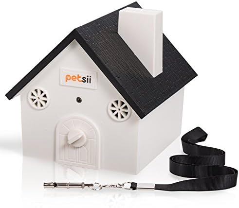 Petsii Outdoor Ultrasonic Anti-Barking Control Device with Sonic Whistle, Sonic Bark Deterrent, Dog Barking Control, Portable Hanging Bird House Design To Silence Dogs