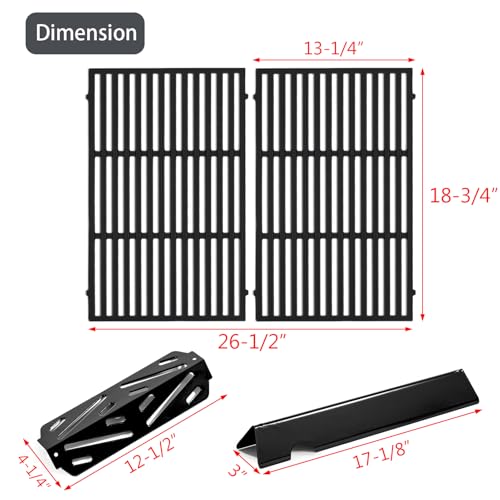 Genesis II E-310 Grill Replacement Parts 66095 Grates 66795 Flavorize Bars 66685 Heat Deflector for Weber Genesis ii Grill Parts GS4 GBS ii E-315 E-335 S-335 SE-310 Genesis 2 300 LX S-340 LX E-340