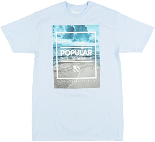 Popular Demand LA Views Beach Mens T-Shirt In Light Blue