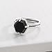 Silpada 'Black Hex' Sterling Silver Ring, Size 7, Size 7