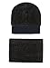 T-wilker 3 Pieces Knitted Hat Set Winter Thick Warm Snug Knit Hat + Scarf + Touch Screen Gloves for Men Womens (Black)