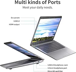 SGIN Laptop 15.6 Inch, 4GB DDR4 128GB SSD Windows