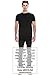 JC DISTRO Hipster Hip Hop Basic Crewneck Black Longline Tshirts w/Side Zipper X-Large