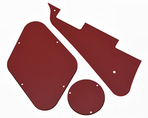 KAISH Red 3 Ply LP Pickguard & Rear Plate Switch Plate Cavity Covers for Epiphone Les Paul