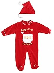 Just Love 3801-6-9M Baby Coveralls, Santa Face, 6-9