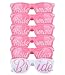 [6 PACK] Bachelorette Party Wedding Sunglasses Set for Bridal Party - Bridal Party Favors - Fun Photo Props Novelty Ideas (Pink)
