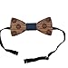 Hello Tie Men's Wood Bow Tie Handmade Creative Wooden Bowtie With Gift and Box, Circle Pattern, One Size