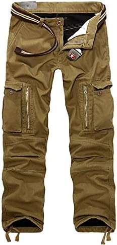 Jasinwins Tactical Men Cargo Pants Military Trousers Casual Military Army Green Cargo Pants Men's Trousers Yellow 28