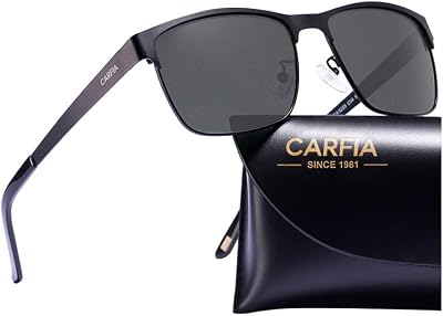 Óculos de sol masculinos com proteção UV Espelho polarizado para conduzir caminhadas de basebol, armação quadrada