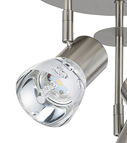 Catalina Lighting 20857-000 Pax Chrome Metal 3-Light LED Fixed Track Canopy,