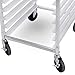 ARKSEN Commercial Kitchen 10 Tier Bun Pan Half Height Rack Sheet Aluminum w/Brake Wheels