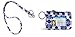 Vera Bradley Zip Id Case and Lanyard in Cobalt Tile