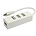 LoveRPi MicroUSB to USB 4 Port OTG Hub for Raspberry Pi Zero (MicroUSB to 4 USB 2.0, White)