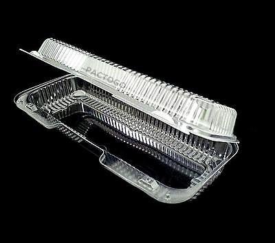 image for Durable Packaging Clear Plastic Hinged Take Out/Sub & Hoagie Container