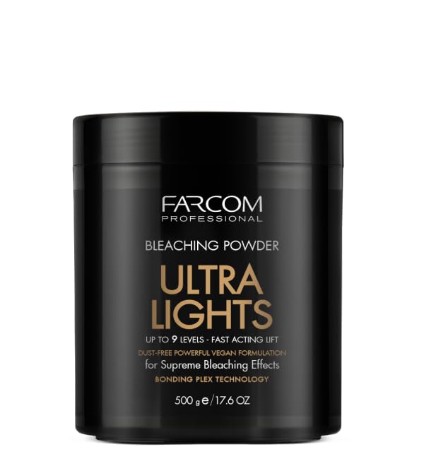 Farcom professional Whitening Powder White 500 g | Bleaching Powder | Lifts Hair by up to 9 Tonnes | Ultra Lights | Extremely Fast | Dust-free and Vegan Friendly | Bleaching White