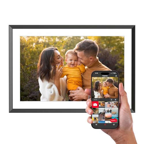AGFA Photo – Digitaler Fotorahmen HD WiFi Realiview 10 Zoll 32 GB, Touchscreen, Wetter, Uhr, Wandmontage, Internetverbindung, Multimedia-Anzeige, Aufl