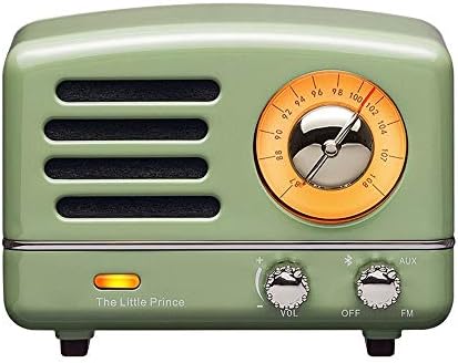 ワイヤレスbluetoothスピーカー ポータブルbluetoothのスピーカー レトロな小型スピーカー 亜鉛アルミ合金材料 セール商品 Bt Auxオーディオ入力 グリーン サポートfm 4 0