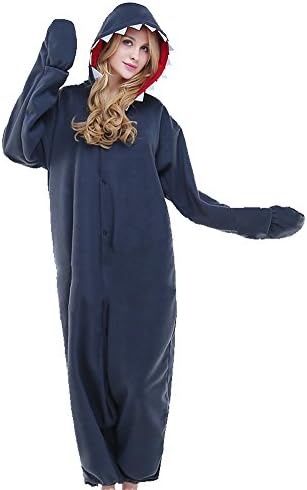 Ucsports Cute Cartoon Animal Onesie Sleepwear Pajamas Cosplay Hoodie (M, 89 shark)