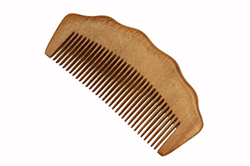 Beard Comb, Mustache Comb, Medium Tooth Comb, Handmade Red Sandalwood Hair Comb - WC074R by Ricocoinc