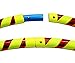 PRO Hula Hoops (Ultra-Grip/Glitter Deco) Weighted TRAVEL Hula Hoop (100cm/39') Hula Hoops For Exercise, Dance & Fitness! (640g) NO Instructions Needed - Same Day Dispatch.! (UV Yellow / Red Glitter)