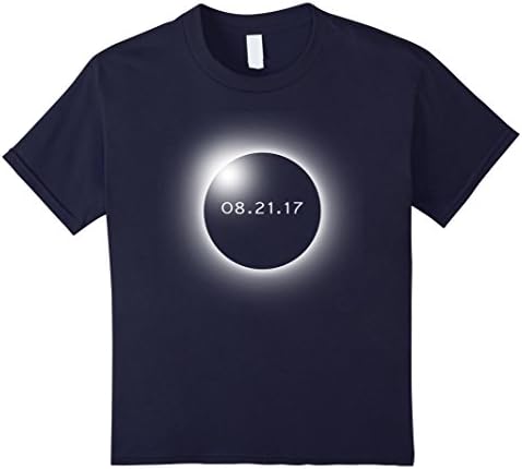 Kids Circle Total Solar Eclipse Celestial Fanatic T-shirt 4 Navy