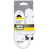 3-Pack Master Electrician PS-304 3 Outlet Power Strip, White