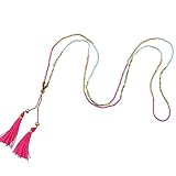 KELITCH Color Choosable Crystal Seed Beads Tassels Pendant Necklace Fashion Strand Jewelry 28