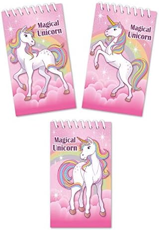 12 x Mini Unicorn Spiral Notebook
