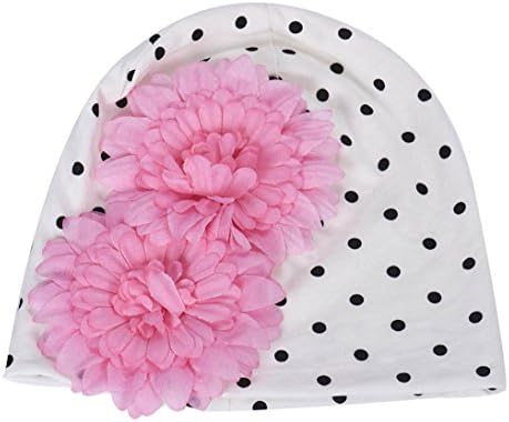 Datework Baby Girl's Flower Hats Baby Hats Hat Winter Autumn (White)