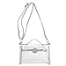 Clear Crossbody Messenger Shoulder Bag for Women Adjustable Strap, NFL Stadium Approved Trasparent Purse (Gray)