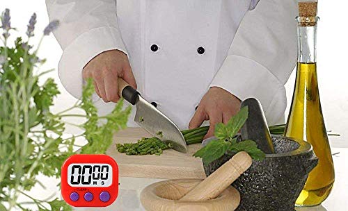 12 Pack Red Small Digital Kitchen Timer Magnetic Back And ON/OFF Switch,Minute Second Count Up Countdown - Thumbnail 5