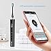 Proscenic Electric Toothbrush with APP Control, Sonic Toothbrush - 60 Days Battery Life, 4 Optional Modes, Wall Charging Base, 2 Dupont Brush Heads(Black)