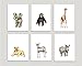 Safari Nursery Art, Pick your Baby Animals, Mix and Match Set of 6, Various Sizes Available, Unframed Prints