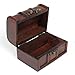 Small Size Vintage Wood Lock Jewelry Storage Box Necklace Treasure Storage Organizer Holder