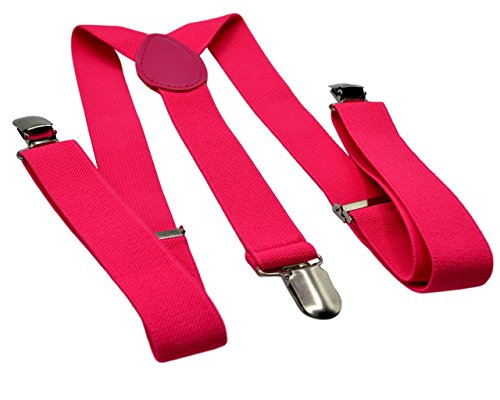 Adjustable Elastic Suspenders for Baby & Kids & Boys & Girls & Toddler - Leather Y Back and Strong Clips - Various Colors (USA Flag) - Thumbnail 3