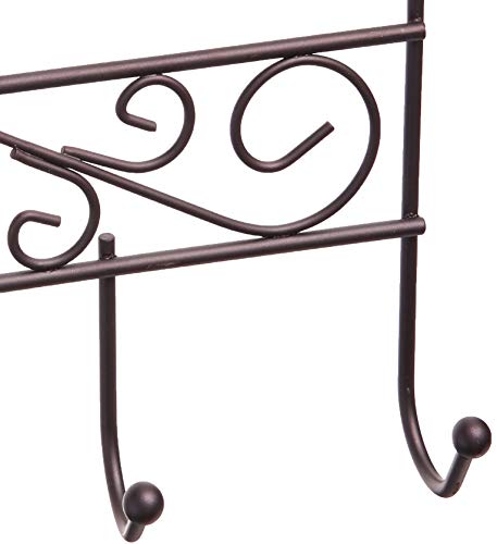 Inspired Living by Mesa Inspired Living Over The Door Hanger 5 Organizer in Oil Rubbed Bronze Spiral Collection utility-hooks, - Thumbnail 6