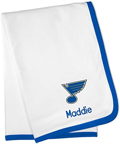 St. Louis Blues Personalized Baby Blanket (White)