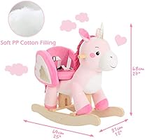 pink plush rocking horse