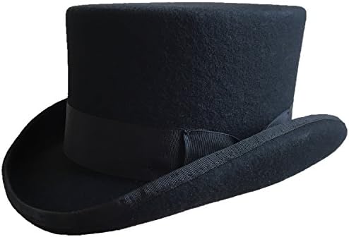 Differenttouch 100% Wool Felt Top Hats Victorian Style Made Hatter