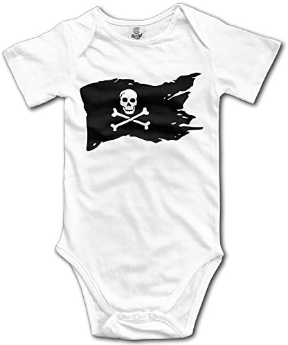 Yuanxian The Pirate Flag Unisex Newborn Baby Rompers Boys Girls Short Sleeve Jumpsuit Toddler Outfits With 3 Buttons