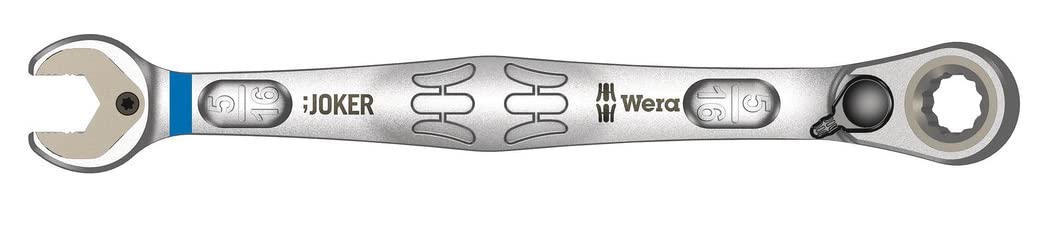 Wera 05020075001 Ratcheting Combination Wrench Joker 5" reversible/16x144mm, Blue, 5/16"