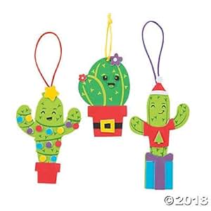 Amazon.com: Fun Express - Christmas Cactus Ornament Craft Kit ...