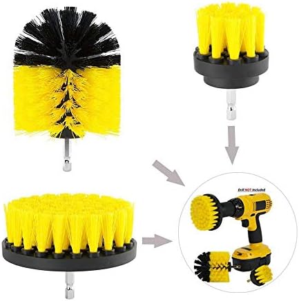 Drill Brush Attachment Kits, Prevently New Creative 3Pcs Grout Power Scrubber Cleaning Brush Tub Cleaner Combo Tool Kit